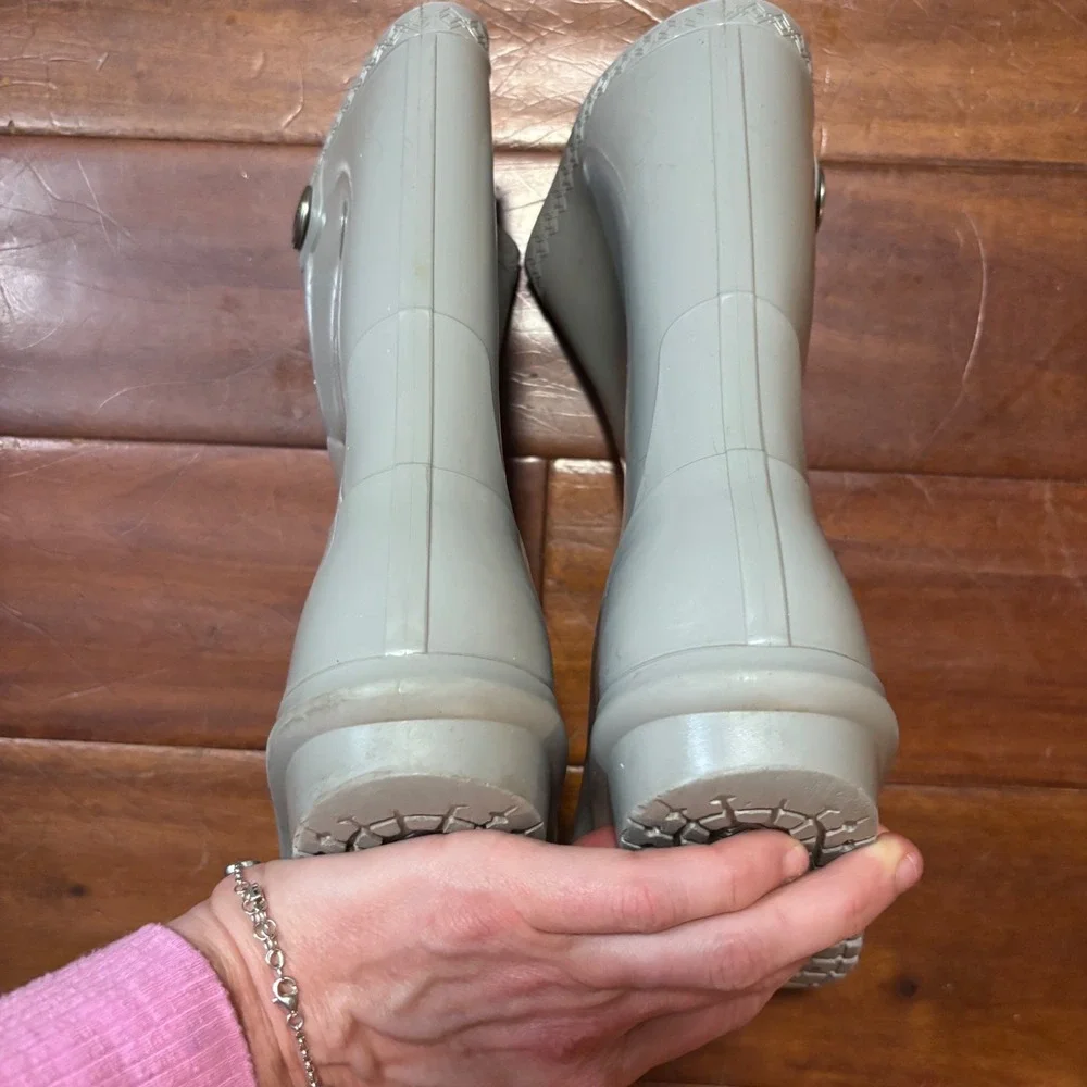 UGG Sienna Grey Rain Boots Waterproof‎ Rubber| Wmn's Size 6